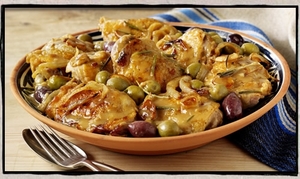  Braised chicken with Spanish olives (pollo con salsa de aceitunas espanolas)