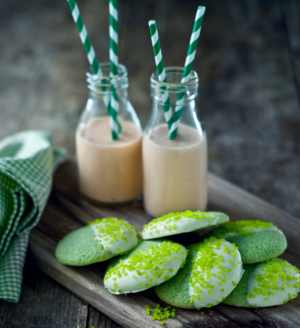 Green vanilla biscuits
