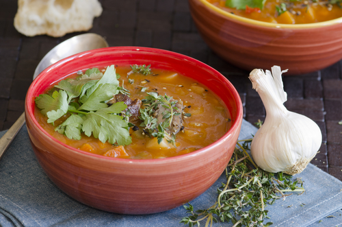 Lamb and vegetable soup