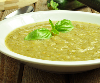 Potato and courgette soup