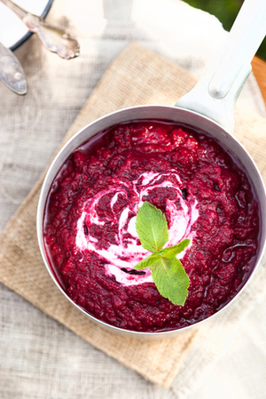 Beetroot and raspberry soup
