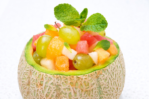 Sweet melon fruit bowl