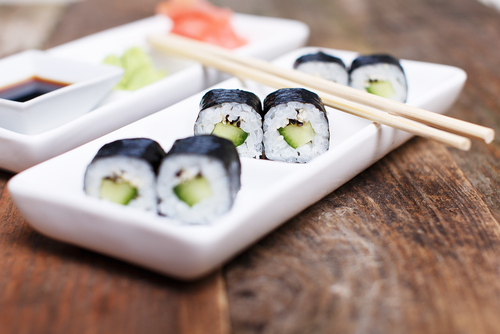 Avocado sushi rolls