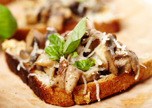 Mushroom toast topping