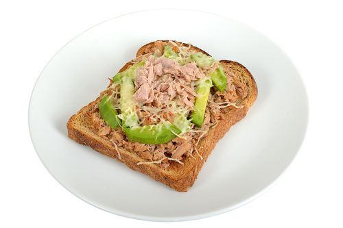 Tuna and avocado on toast