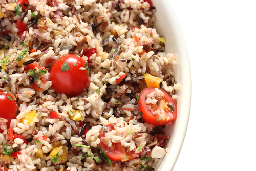 Wild rice and cherry tomato salad