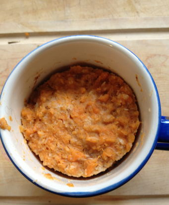 Sweet potato cake for one