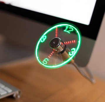 LED clock fan