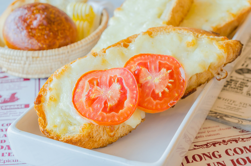 Cheese and tomato melt