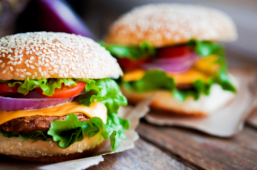 Homemade cheese burger 