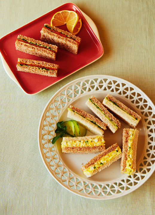 Cucumber and mint sandwiches