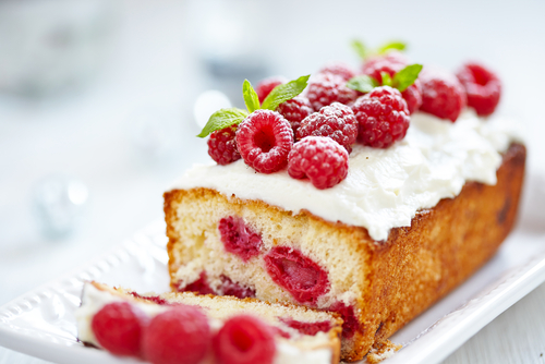 Raspberry loaf cake