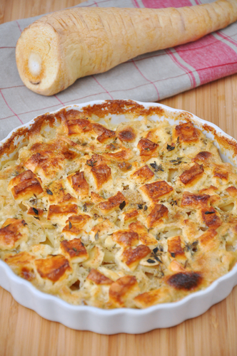 Parsnip gratin