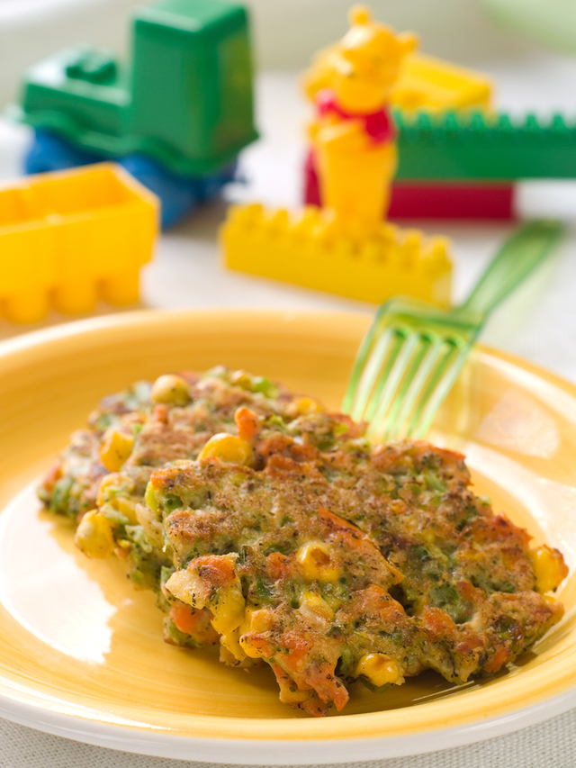 Corn and chive fritters