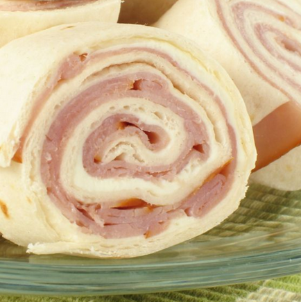 Ham and cheese pinwheel