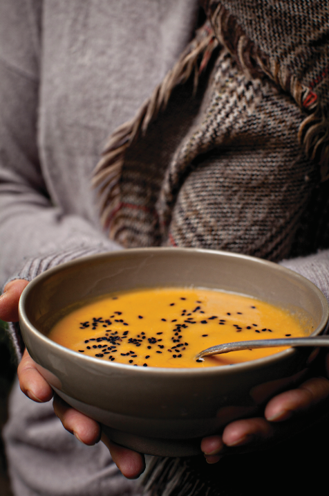 Lemongrass, coconut and sweet potato soup