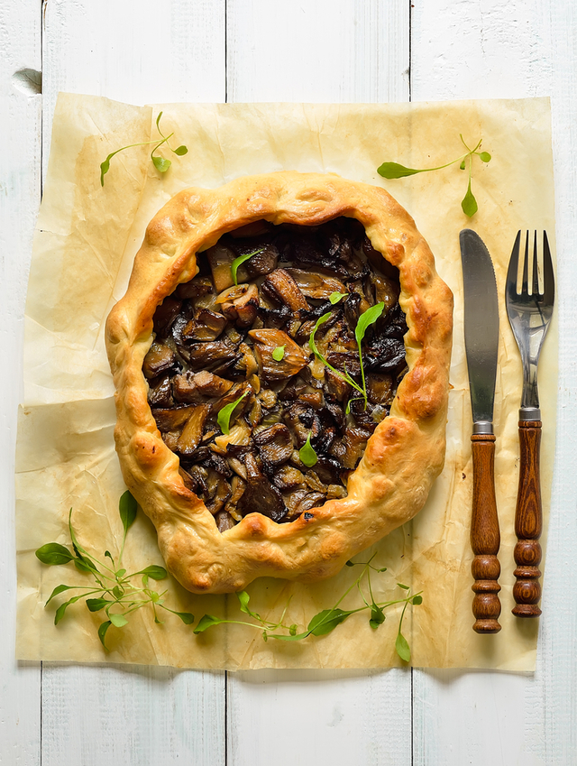 Wild mushroom tart