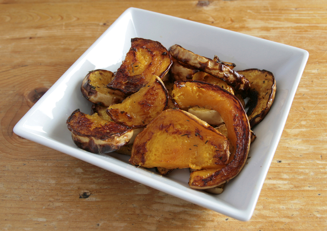 Baked butternut squash crisps