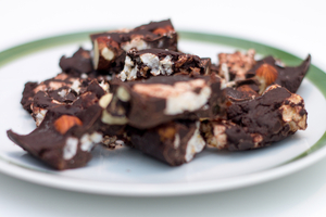 Mixed chocolate and nut bars