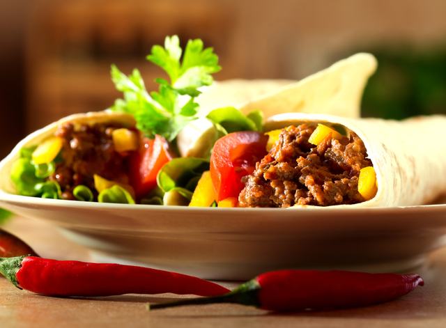 Spiced lamb burritos 