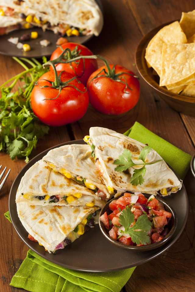 Vegetable quesadillas