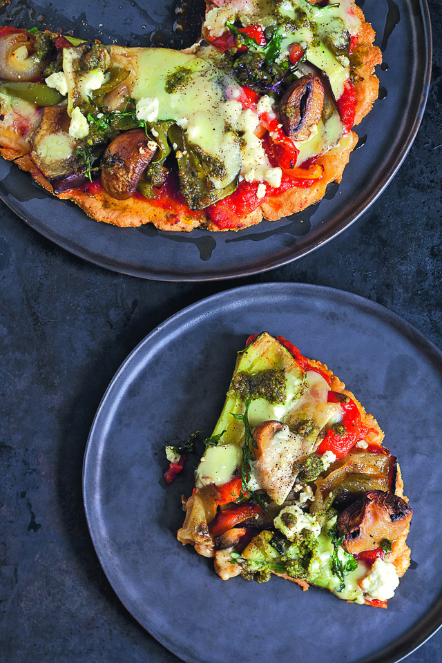 Roasted vegetable pizza