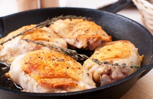 Baked chicken with herby butter