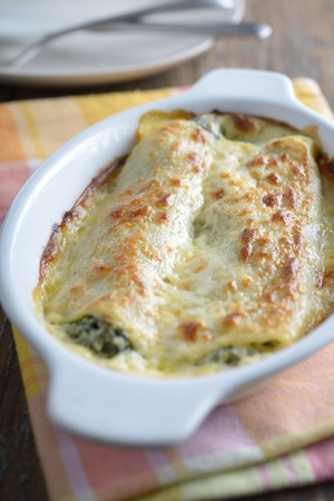 Spinach and ricotta bake with chicken