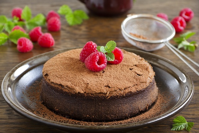 Chocolate truffle rum cake