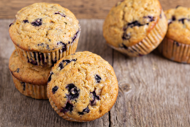 Banana and blueberry muffins