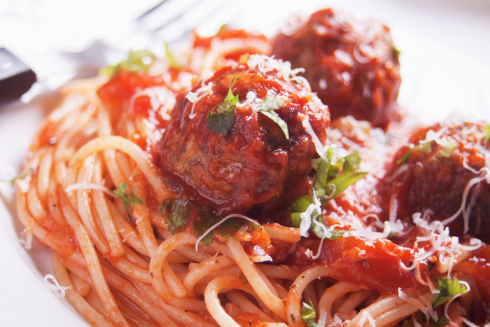 Spaghetti and meatballs with secret vegetable... | MummyPages.ie