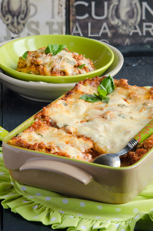 Lentil and vegetable lasagne