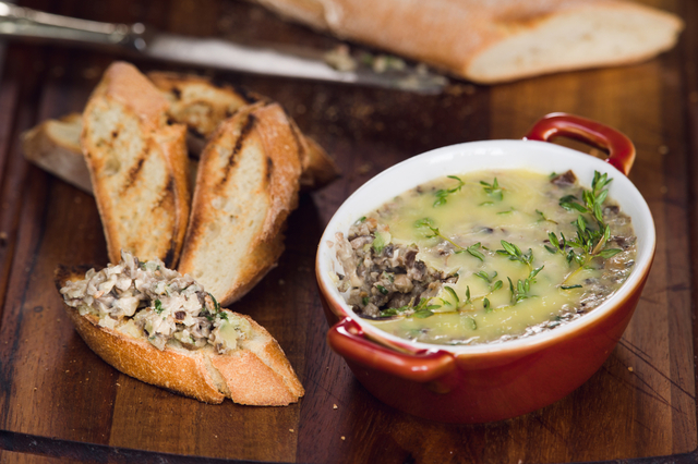 Mushroom butter over toast