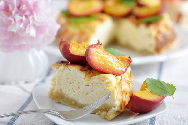 Peachy cheesecake