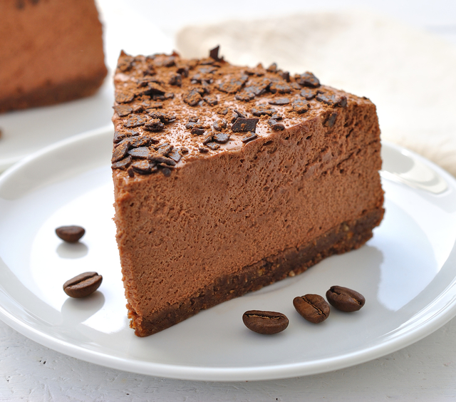 Chocolate coffee liqueur cheesecake