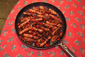 Cranberry sausages