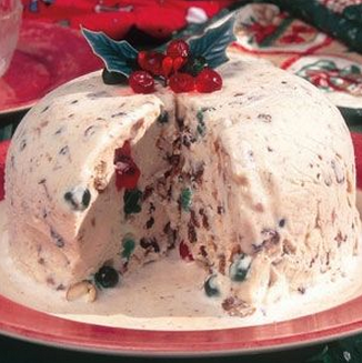 Plum pudding ice cream