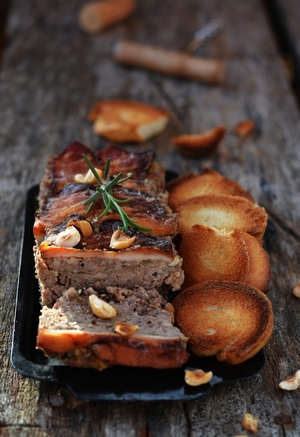 Decadent terrine with cranberries and nuts