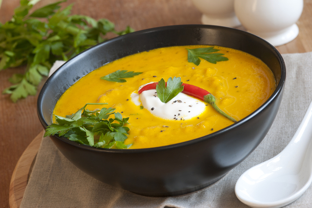 Thai style pumpkin soup