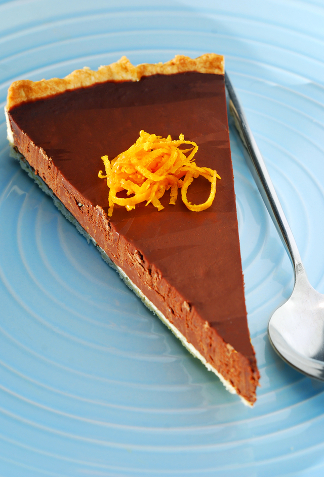 Orange and chocolate tart