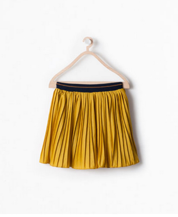 Pleated Skirt with Elastic Waist 