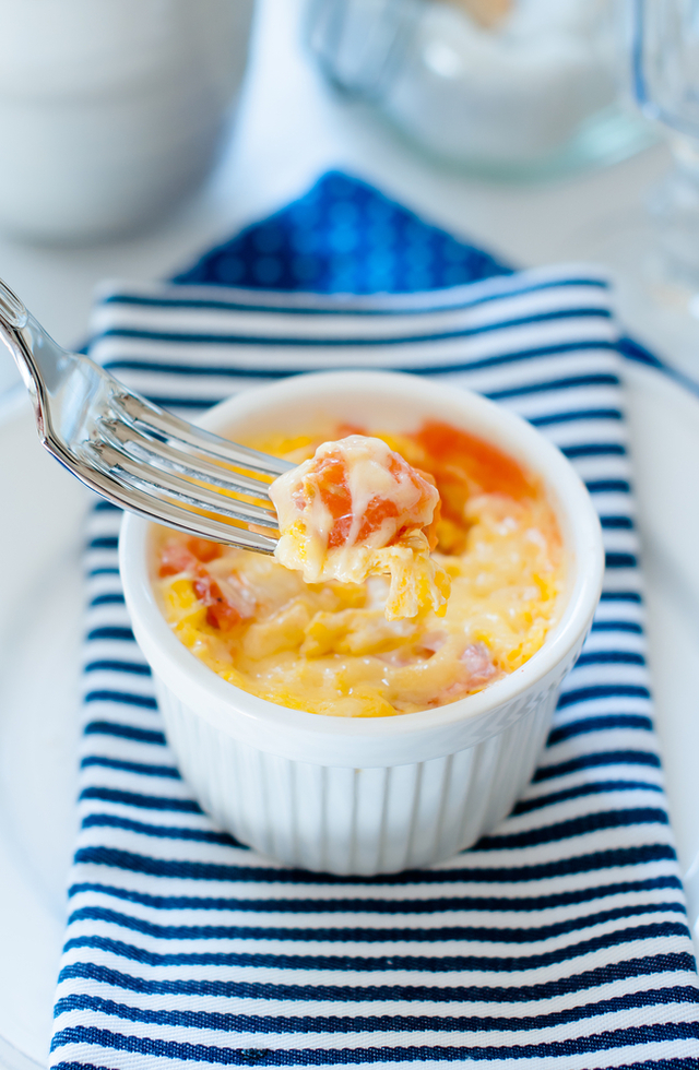 Creamy baked eggs