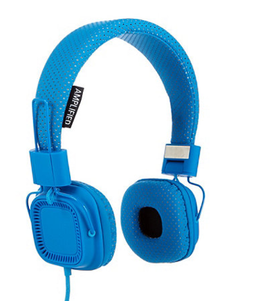 Amplified Blue Foldable Stereo Headphones