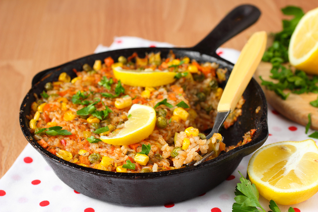 Vegetable paella 