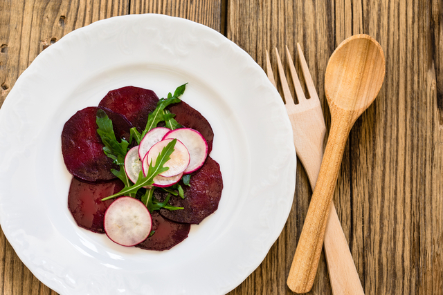 Beetroot carpaccio with radish