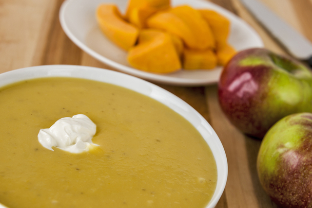 Butternut squash and apple soup