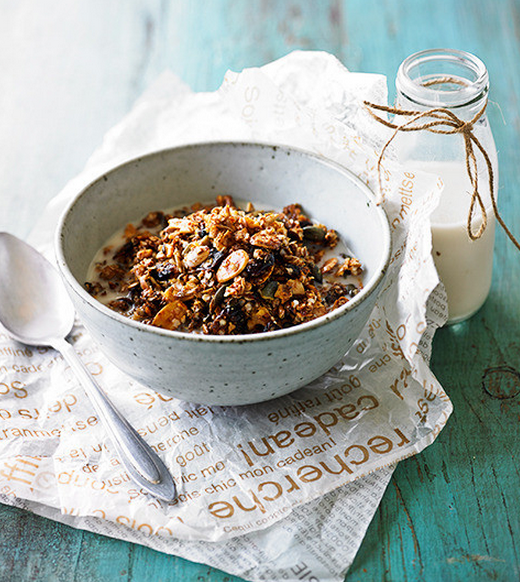 Cranberry and walnut granola