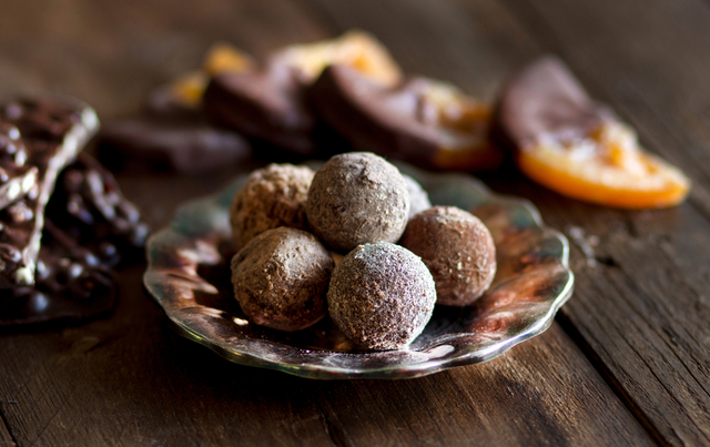 Orange and chocolate truffles