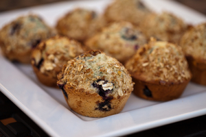 Cinnamon and blueberry muffins
