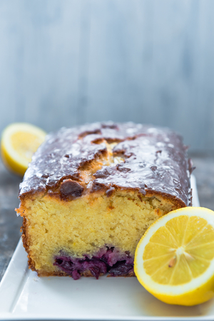 Blueberry and lemon cake